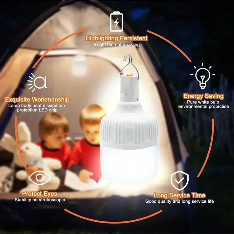 Waterproof Rechargeable LED Light Bulb Lantern - Image 3