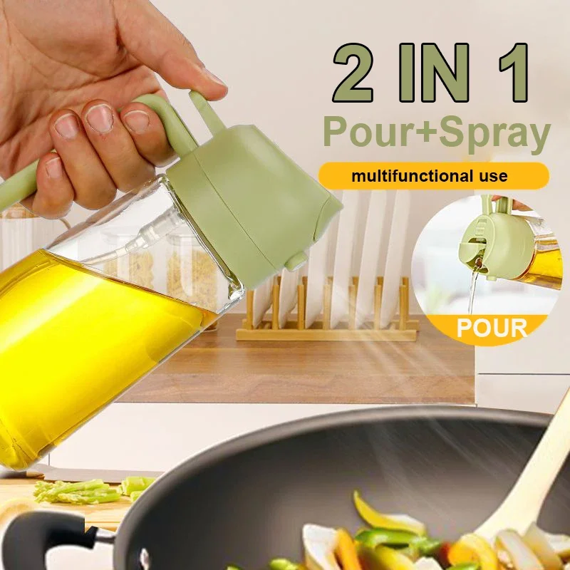 2-in-1 Oil Spray Dispenser Bottle
